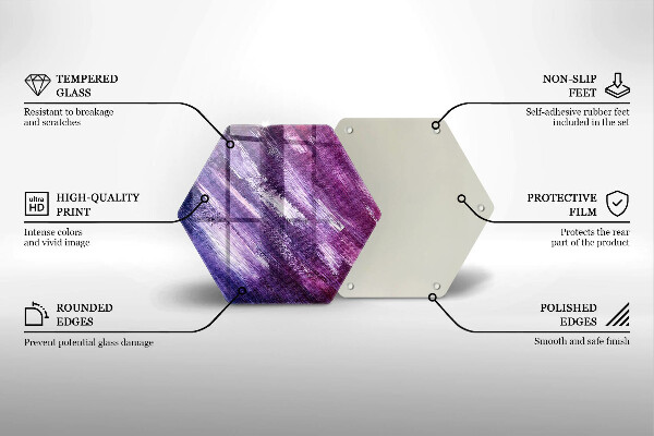 Steklena podloga za rezanje Barvna abstrakcija