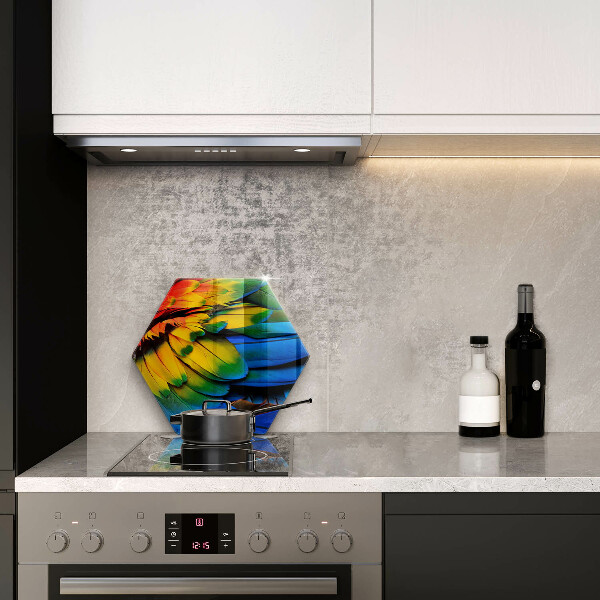 Steklena podloga za rezanje Pisano perje papige