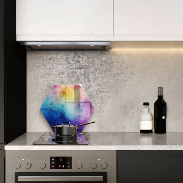 Steklena podloga za rezanje Mavrični akvarelni pljuski