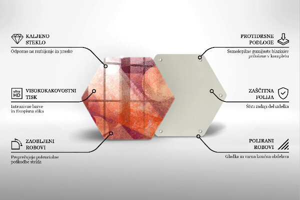 Steklena podloga za rezanje Abstraktna umetnost