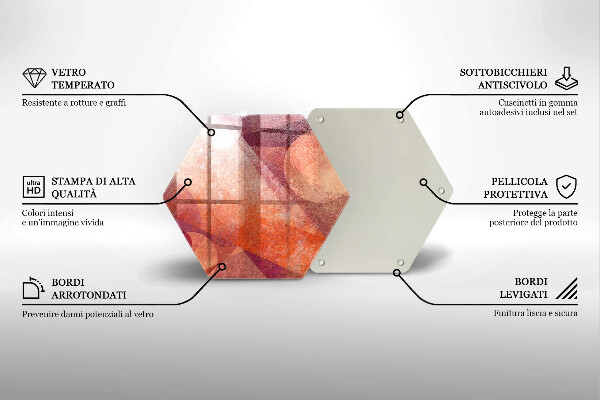 Steklena podloga za rezanje Abstraktna umetnost