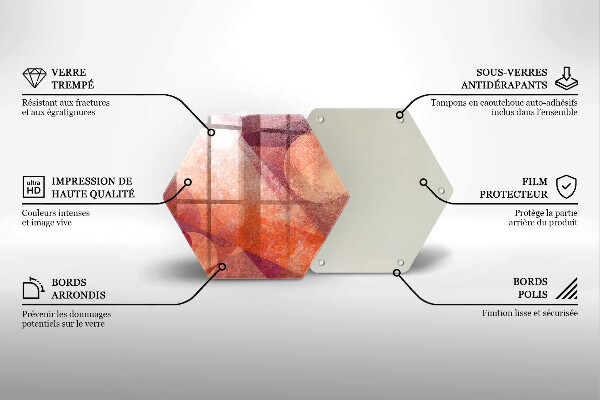 Steklena podloga za rezanje Abstraktna umetnost