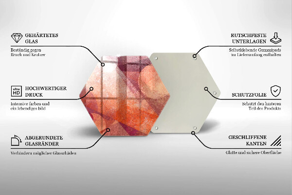 Steklena podloga za rezanje Abstraktna umetnost