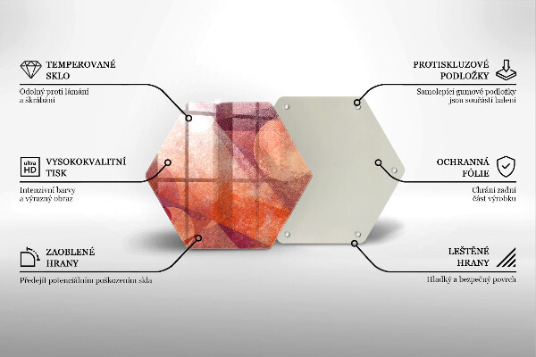 Steklena podloga za rezanje Abstraktna umetnost