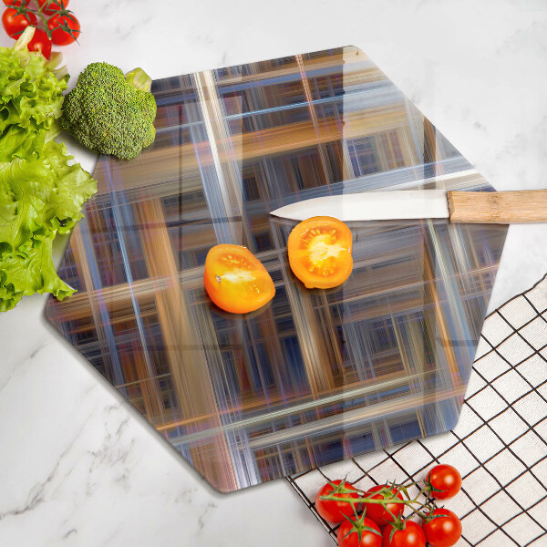 Steklena podloga za rezanje Abstraktne barvne črte