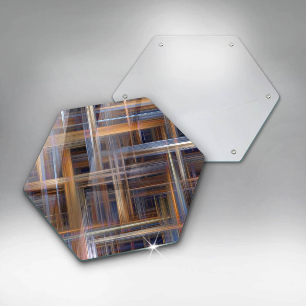 Steklena podloga za rezanje Abstraktne barvne črte