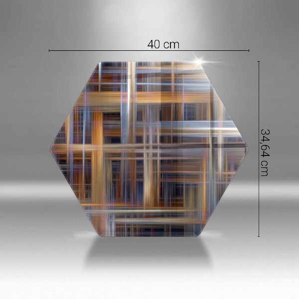 Steklena podloga za rezanje Abstraktne barvne črte