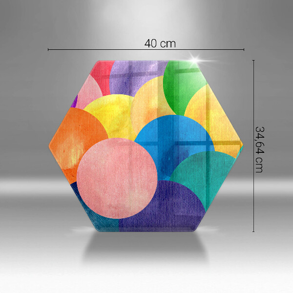 Steklena podloga za rezanje Pisani krogi