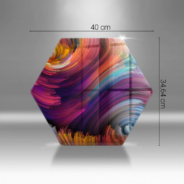 Steklena podloga za rezanje Barvni poudarki