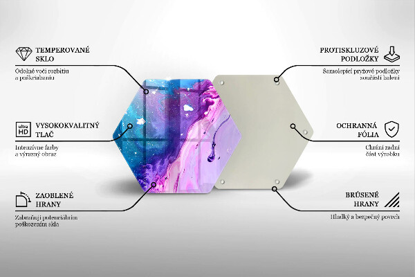 Steklena podloga za rezanje Abstraktna črnila