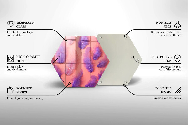 Steklena podloga za rezanje Puhasto perje
