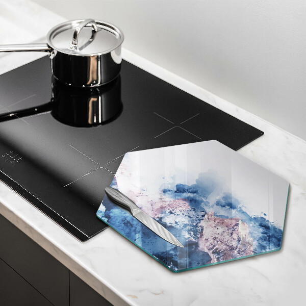 Steklena podloga za rezanje Abstraktno poslikane gore