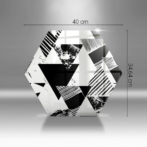 Steklena podloga za rezanje Geometrijski trikotniki