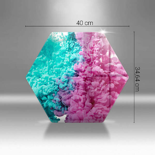 Steklena podloga za rezanje Turkizno-roza dim