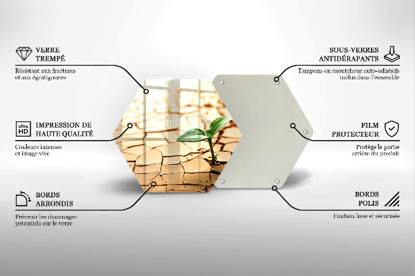 Steklena podloga za rezanje Osamljena rastlina