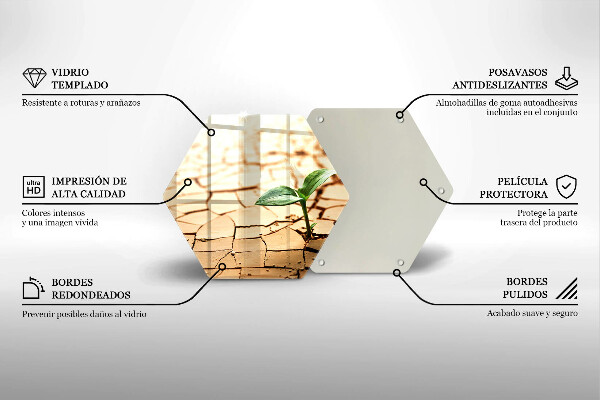 Steklena podloga za rezanje Osamljena rastlina