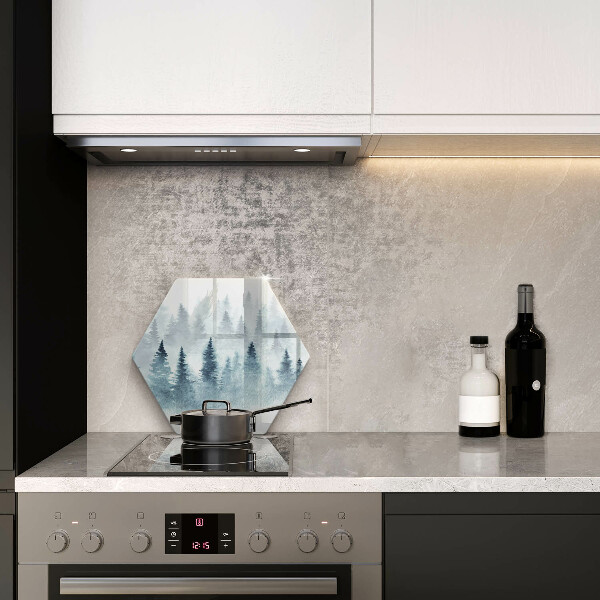 Steklena podloga za rezanje Slikan zimski gozd