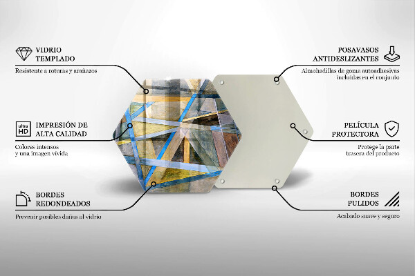 Steklena podloga za rezanje Abstrakcija naslikanih črt