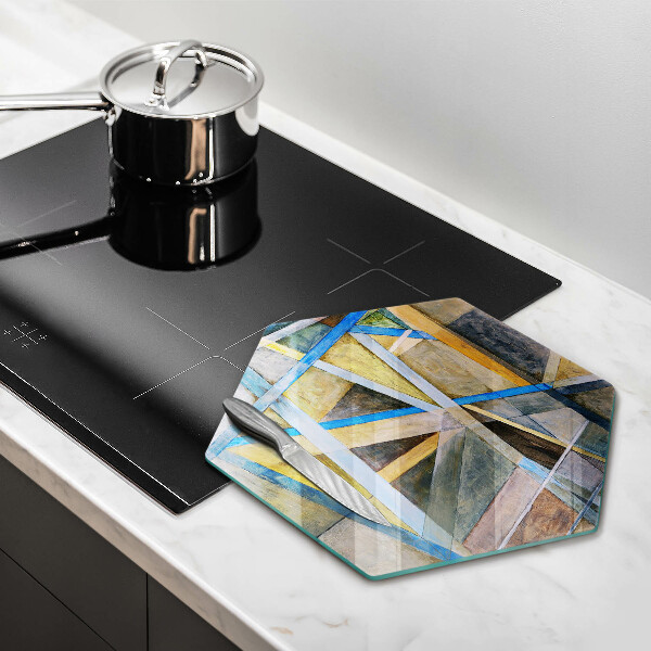 Steklena podloga za rezanje Abstrakcija naslikanih črt