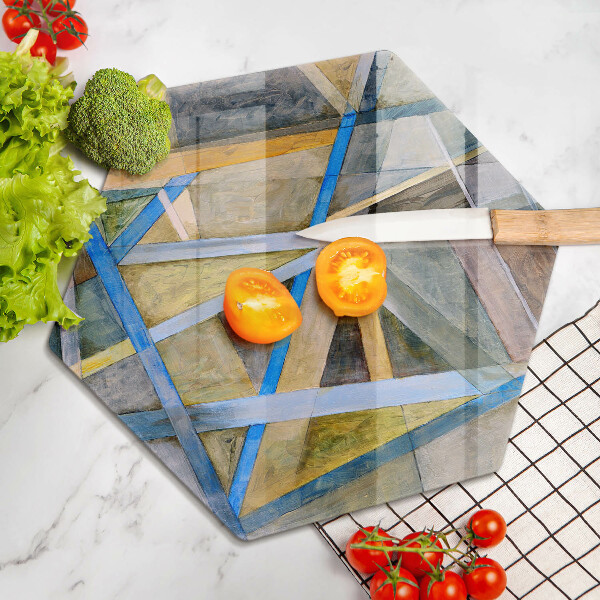 Steklena podloga za rezanje Abstrakcija naslikanih črt