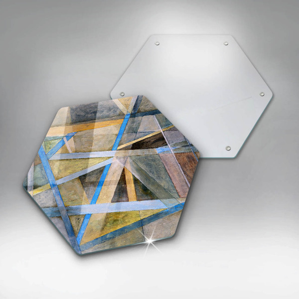 Steklena podloga za rezanje Abstrakcija naslikanih črt