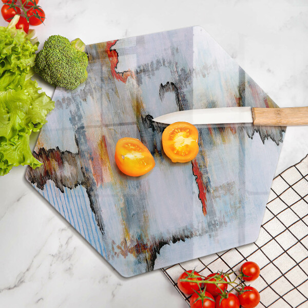 Steklena podloga za rezanje Abstraktne barve