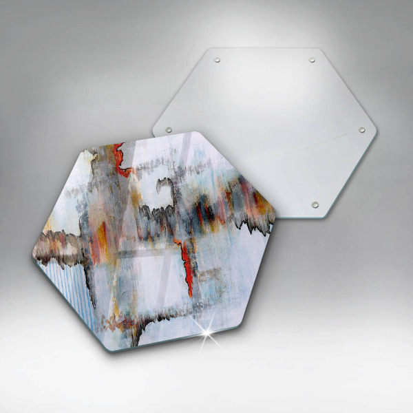 Steklena podloga za rezanje Abstraktne barve