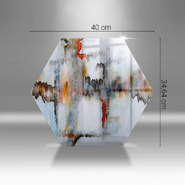 Steklena podloga za rezanje Abstraktne barve