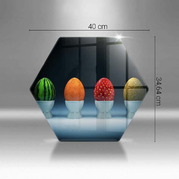 Steklena podloga za rezanje Abstraktna sadna jajca