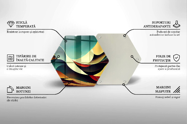 Steklena podloga za rezanje Abstrakcija oblike