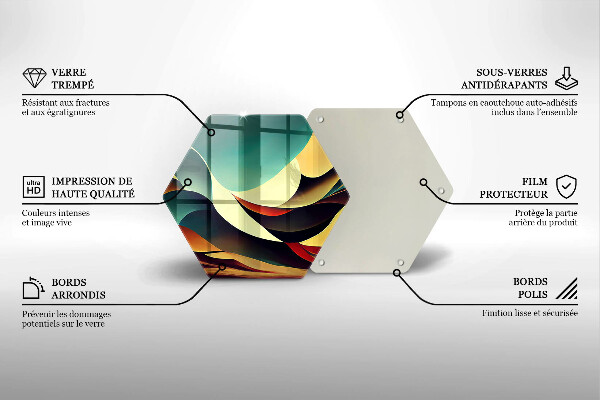 Steklena podloga za rezanje Abstrakcija oblike