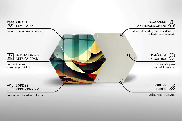 Steklena podloga za rezanje Abstrakcija oblike