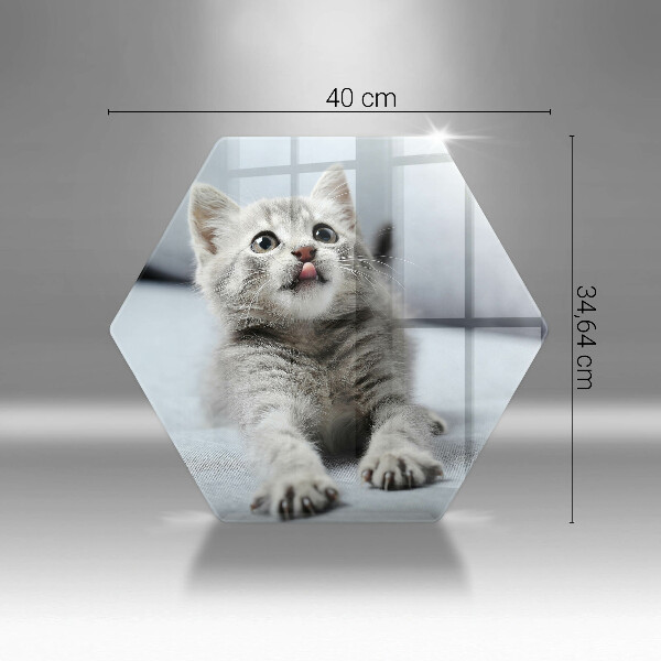 Steklena podloga za rezanje Majhna ljubka mucka