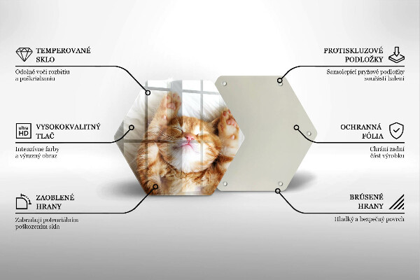 Steklena podloga za rezanje Majhna ljubka mucka