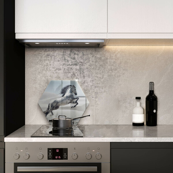 Steklena podloga za rezanje Beli konj