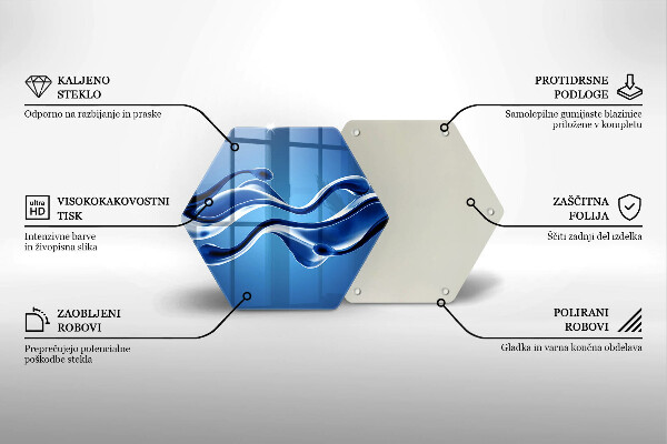 Steklena podloga za rezanje Abstrakcija tekočine