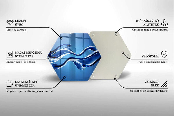 Steklena podloga za rezanje Abstrakcija tekočine