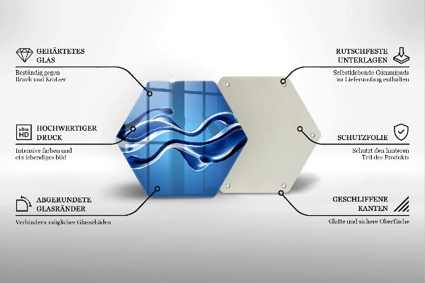 Steklena podloga za rezanje Abstrakcija tekočine