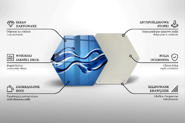 Steklena podloga za rezanje Abstrakcija tekočine