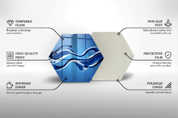 Steklena podloga za rezanje Abstrakcija tekočine