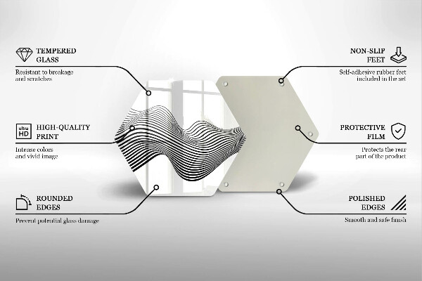 Steklena podloga za rezanje Linearna abstrakcija