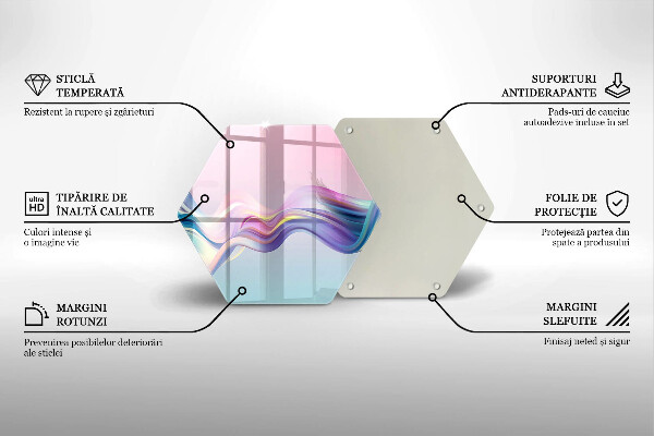 Steklena podloga za rezanje Pastelna abstrakcija