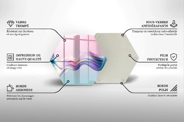 Steklena podloga za rezanje Pastelna abstrakcija