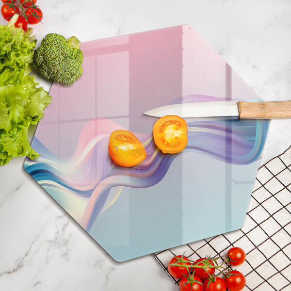 Steklena podloga za rezanje Pastelna abstrakcija