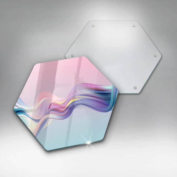 Steklena podloga za rezanje Pastelna abstrakcija