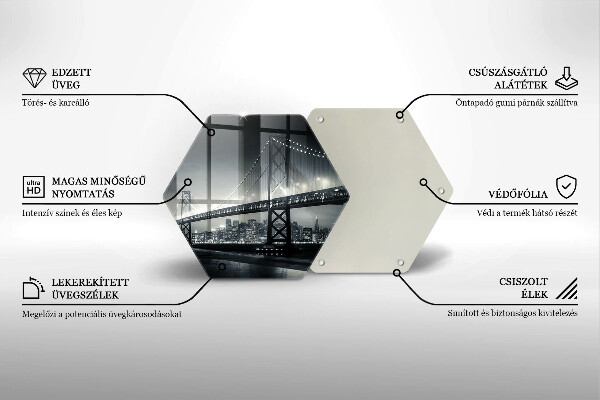 Steklena podloga za rezanje Most Benjamina Franklina