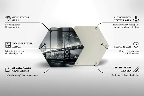 Steklena podloga za rezanje Most Benjamina Franklina