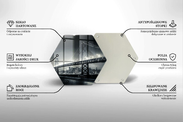 Steklena podloga za rezanje Most Benjamina Franklina