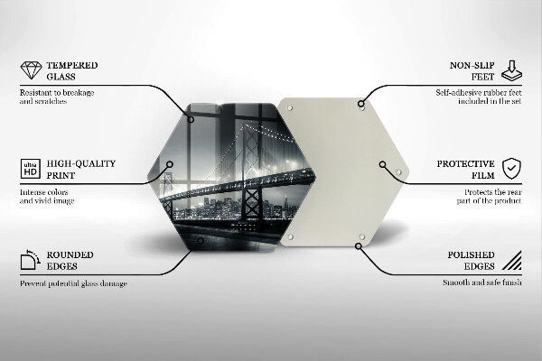 Steklena podloga za rezanje Most Benjamina Franklina