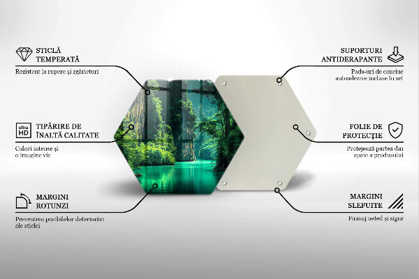 Steklena podloga za rezanje Lagunska pokrajina